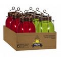 Holiday Canning Jar Lantern w/ LED Tea Light- 6 Piece